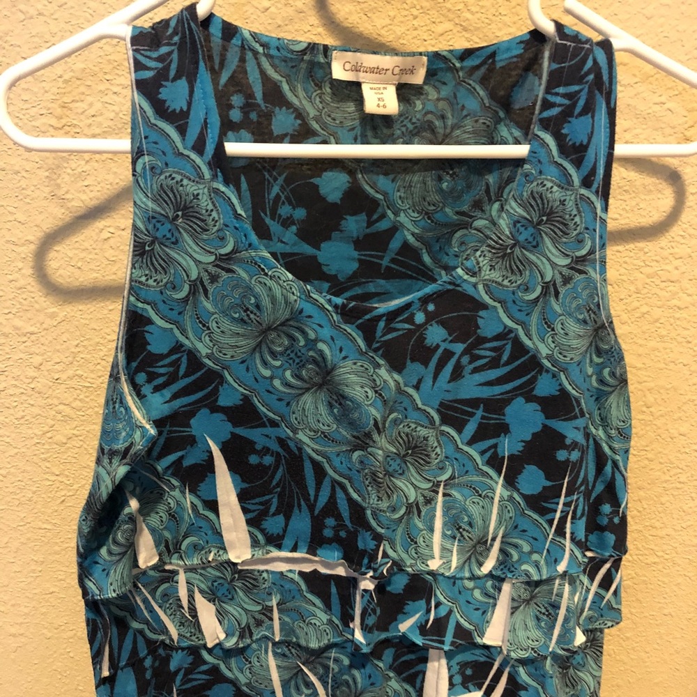 Blue and teal nice Coldwater Creek top